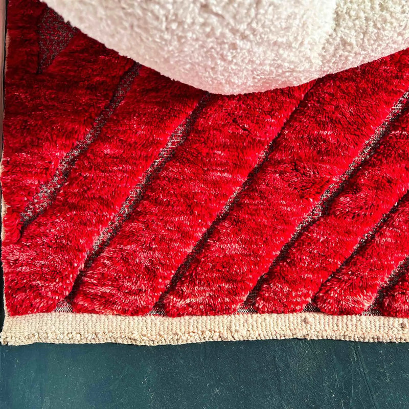 Custom Made Ruby Rouge Beni Mrirt Rug