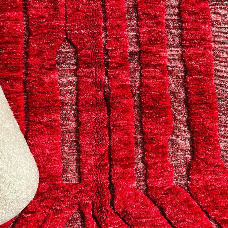 Custom Made Ruby Rouge Beni Mrirt Rug