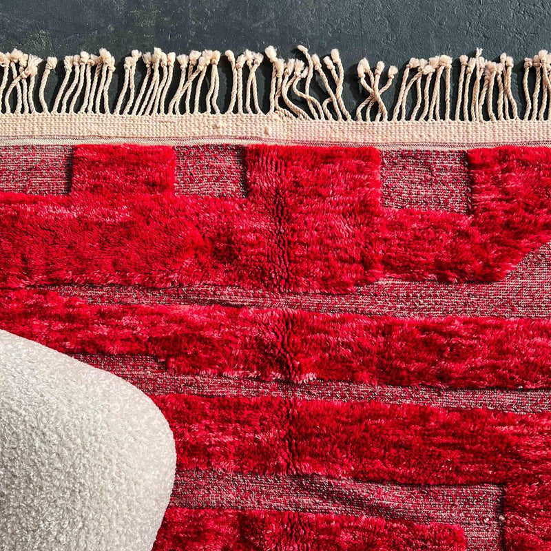 Custom Made Ruby Rouge Beni Mrirt Rug