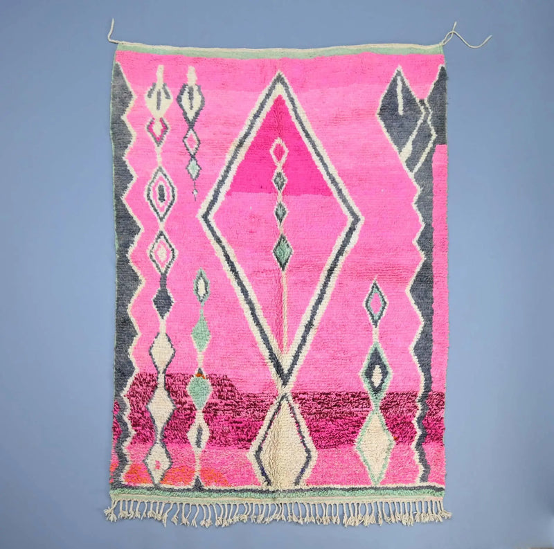Casablanca Blush Berber Rug, Moroccan Custom made 