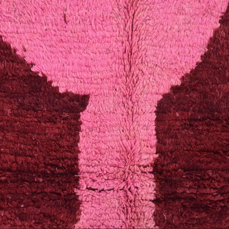 Crimson Bloom Berber Rug, Custom made 