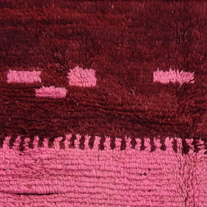 Crimson Bloom Berber Rug, Custom made 