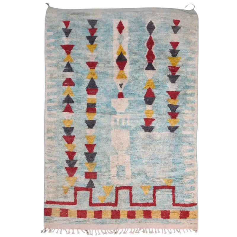 Moroccan Vintage Rug 6.8 x 10.3 feet 