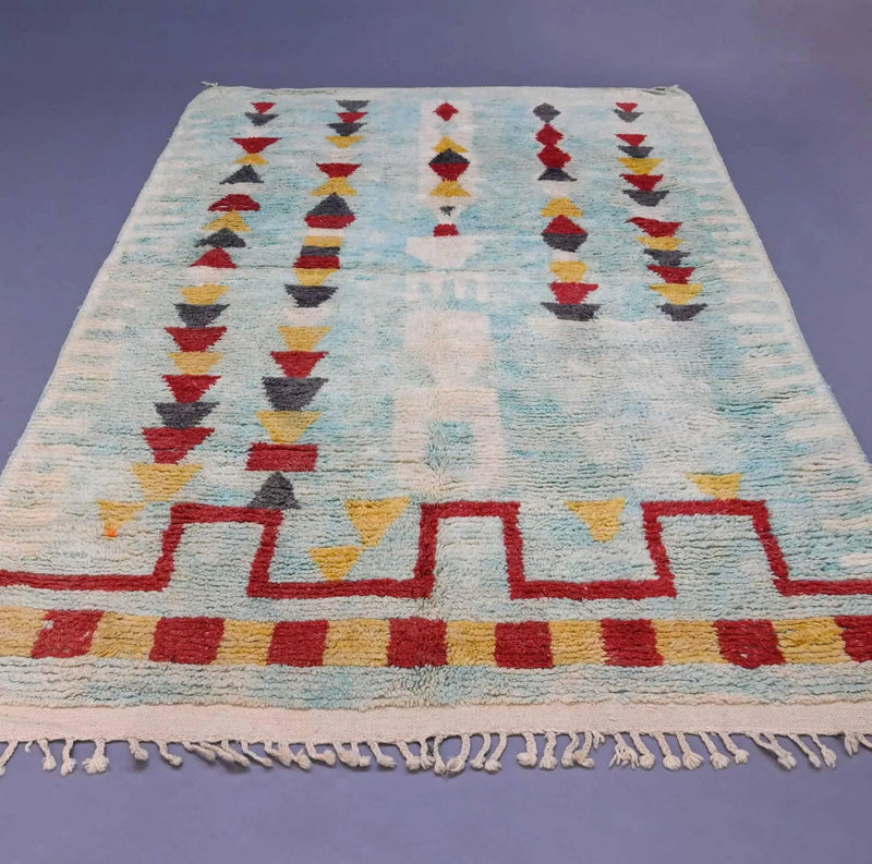 Moroccan Vintage Rug 6.8 x 10.3 feet 