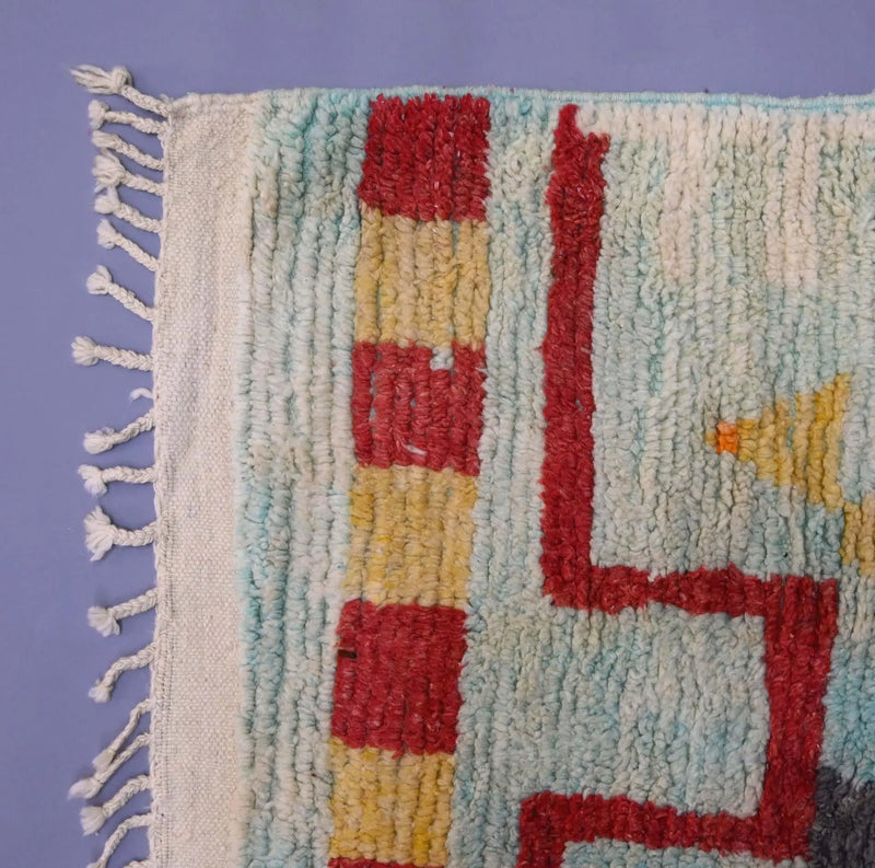 Moroccan Vintage Rug 6.8 x 10.3 feet 