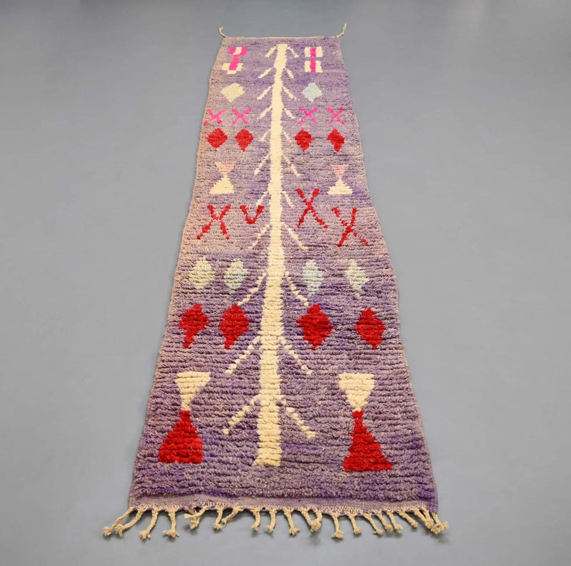 Vintage Runner Moroccan Rug 2.2 x 10.9 feet 
