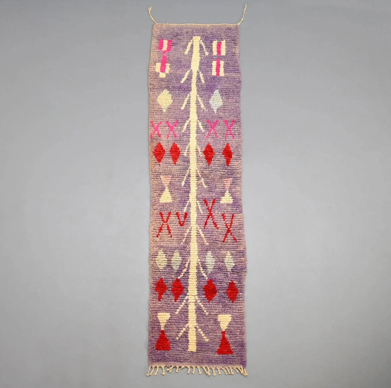 Vintage Runner Moroccan Rug 2.2 x 10.9 feet 