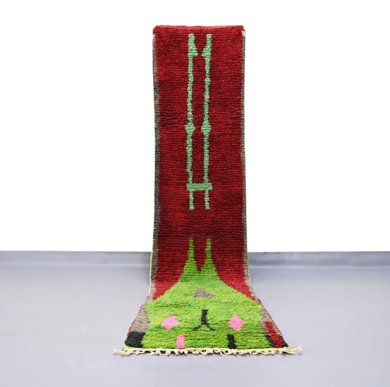 Vintage Runner Rug 2.2 x 9.9 feet / 67 x 302 cm 