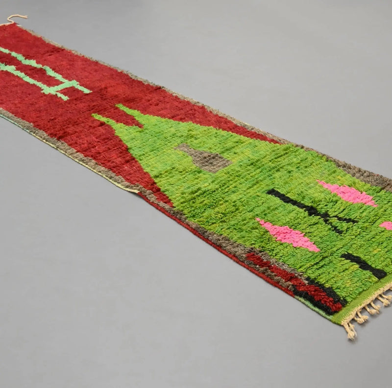 Vintage Runner Rug 2.2 x 9.9 feet / 67 x 302 cm 