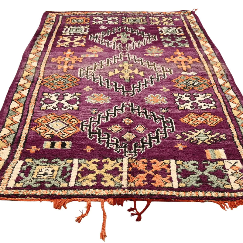 Vintage Testamen Moroccan Rug 5.3 x 9.2 ft / 163 x 283 cm 