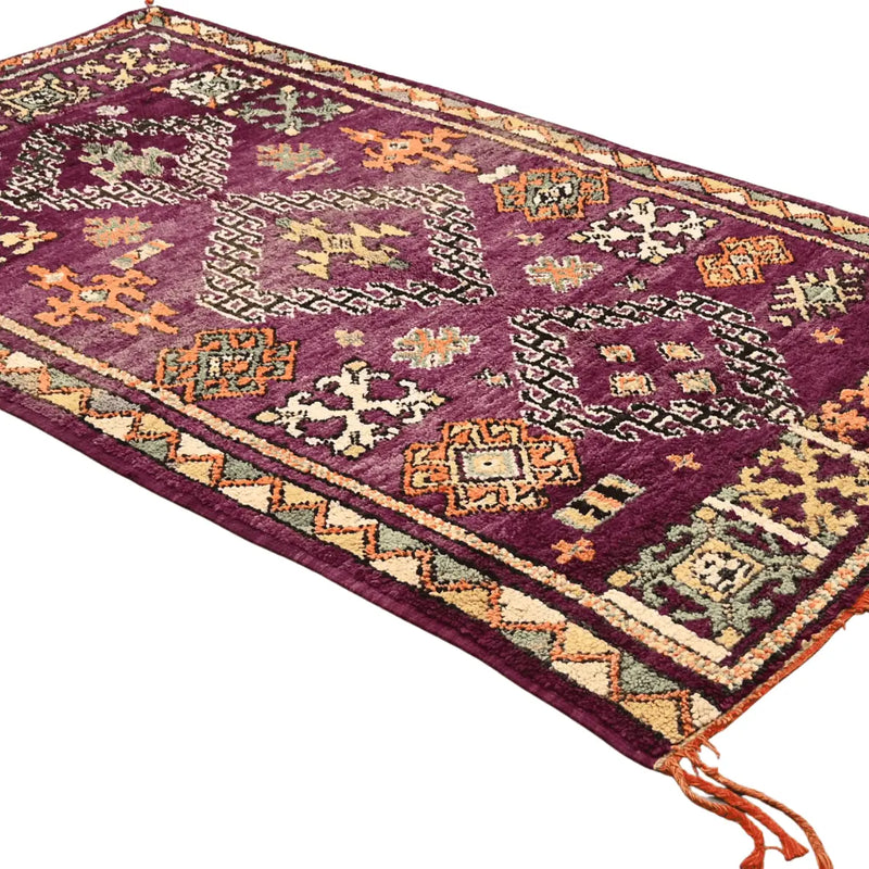 Vintage Testamen Moroccan Rug 5.3 x 9.2 ft / 163 x 283 cm 