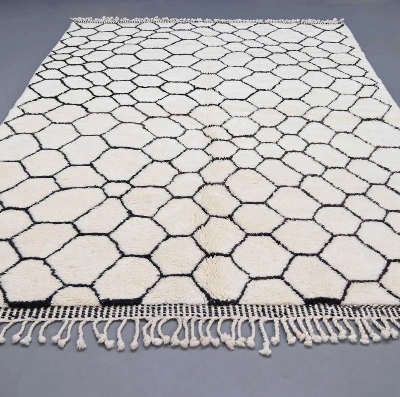White Beni Ourain Moroccan Rug 