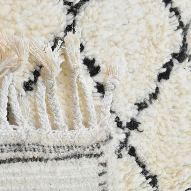 White Beni Ourain Rug 8.3 x 5 feet 