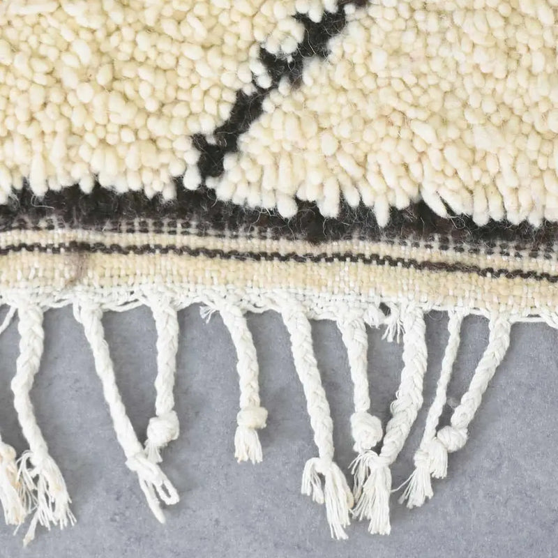 White Beni Ourain Rug 8.3 x 5 feet 